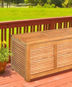 Coffre en bois pour jardin