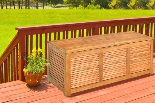 Coffre en bois pour jardin