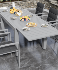 Table de jardin en aluminium extensible