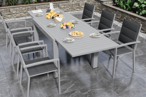 Table de jardin en aluminium extensible