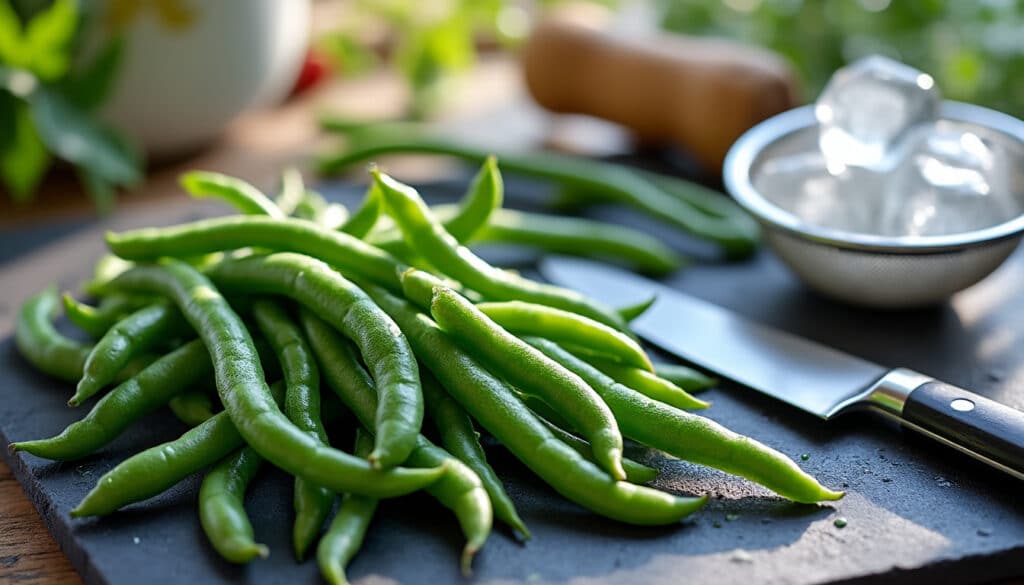 découvrez notre guide complet sur la congélation des haricots verts frais du jardin. apprenez les meilleures techniques pour préserver leur goût et leurs nutriments, afin de profiter de vos récoltes tout au long de l'année.